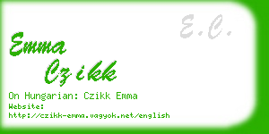 emma czikk business card